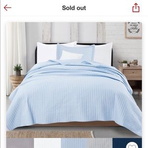 Twin Blue Quilted Comforter